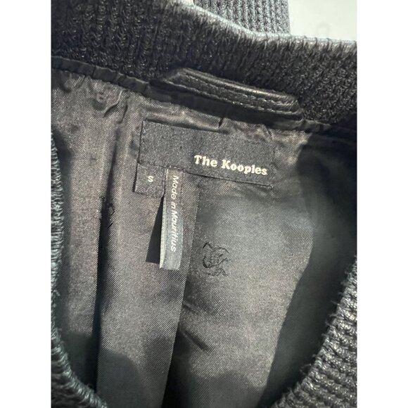 The Kooples Leather Bomber Jacket in Black - Picture 3 of 3